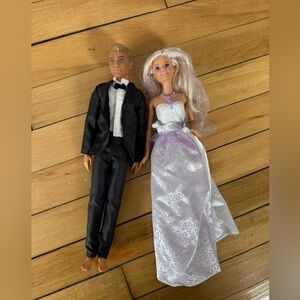 Barbie and Ken bride and groom wedding gift set barbies